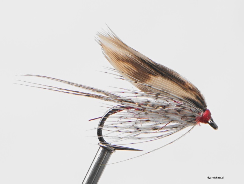 Mokra mucha wędkarska march brown flyartfishing pstrąg na pstrągi pstrąga
